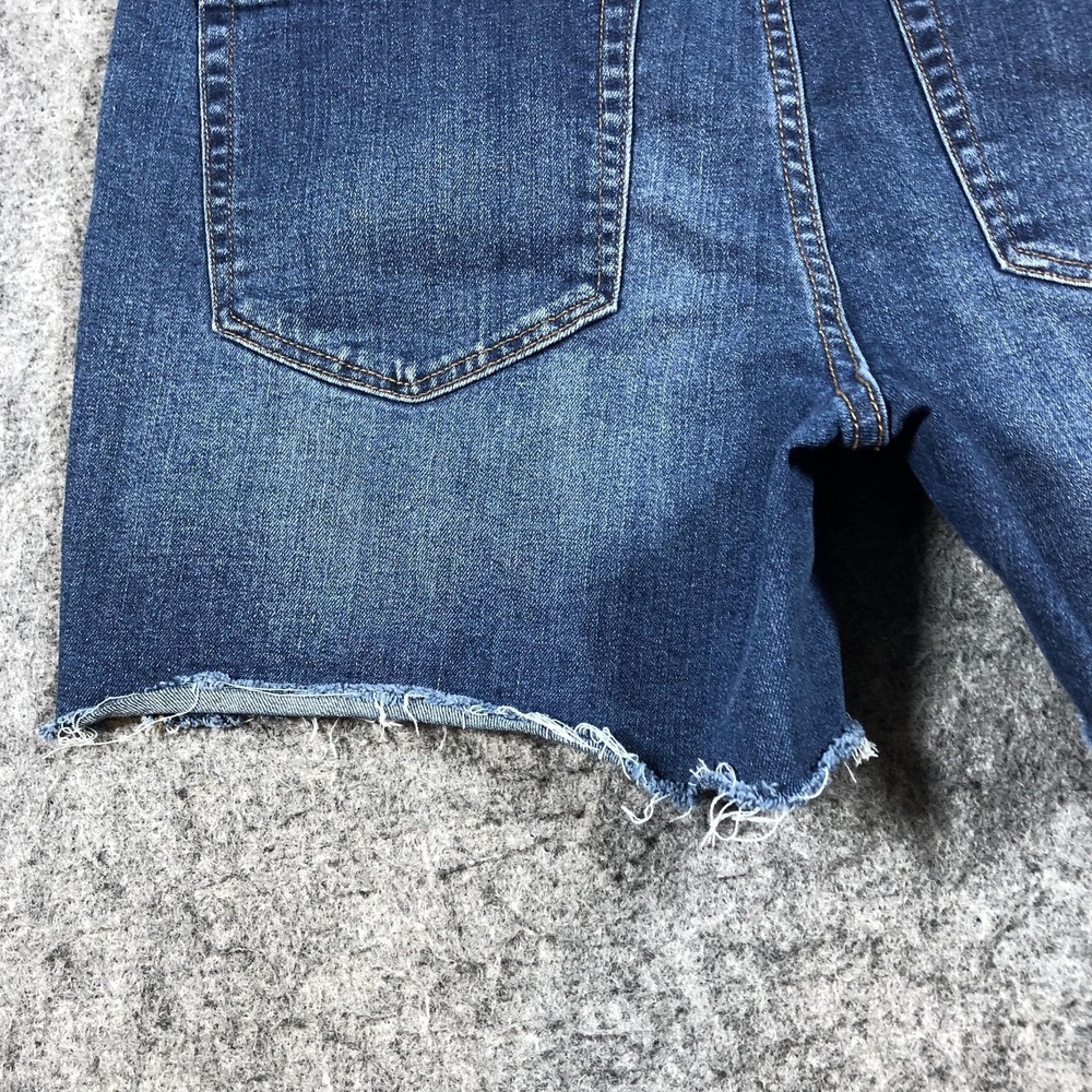 Seven7 Women's 12 Blue Denim Cutoff Shorts Raw Hem Distressed Weekend - Picture 14 of 16